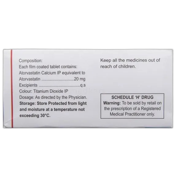 atorsave 20mg tablet 15's